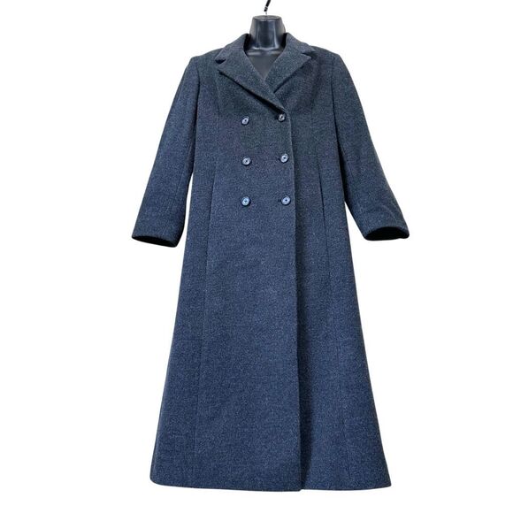 Preston & York Petites 100% Wool Double Breasted Trench Coat Women’s Size 8P - Picture 1 of 9